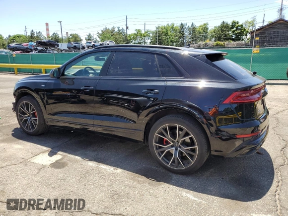 2020 Audi Q8 Prestige with VIN WA1FVAF18LD001941, listed as a Copart auction lot 61498385 with 29,634 mi miles and Salvage title. Bid and sale history available at DreamBid. Image 2.