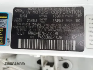 2015 Kia Cadenza Premium with VIN KNALN4D76F5191039, listed as a Copart auction lot 80936574 with 135,299 mi miles and Salvage Title. Bid and sale history available at carsss.com. Image 13.