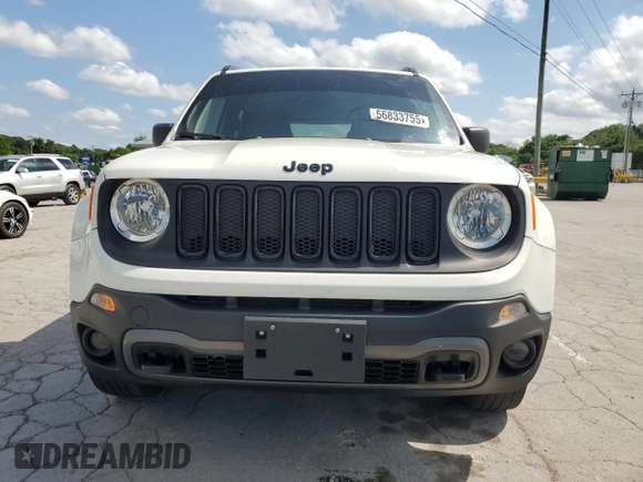 2018 Jeep Renegade Upland с VIN ZACCJBAB5JPH35056, выставлен на аукционе Copart как лот 56833755 с пробегом 100 949 миль миль и Списание • Salvage title. История ставок и продаж доступна на DreamBid. Изображение 5.