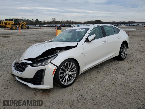 2020 Cadillac CT5 Premium Luxury with VIN 1G6DT5RK4L0120627, listed as a Copart auction lot 86663684 with 84,823 mi miles and Salvage Title. Bid and sale history available at DreamBid. Image 1.