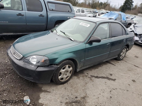 1999 Honda Civic VP with VIN 2HGEJ6612XH519340, listed as a Copart auction lot 45510895 with 192,955 mi miles and Salvage Title. Bid and sale history available at carsss.com. Image 1.