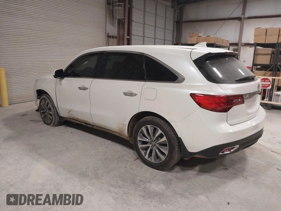 2014 Acura MDX Tech Pkg with VIN 5FRYD4H43EB042952, listed as a IAAI auction lot 41394833 with 85,329 mi miles. Bid and sale history available at carsss.com. Image 3.