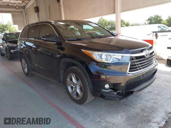 2014 Toyota Highlander Limited with VIN 5TDYKRFH0ES006562, listed as a IAAI auction lot 42629226 with 188,778 mi miles and . Bid and sale history available at DreamBid. Image 1.