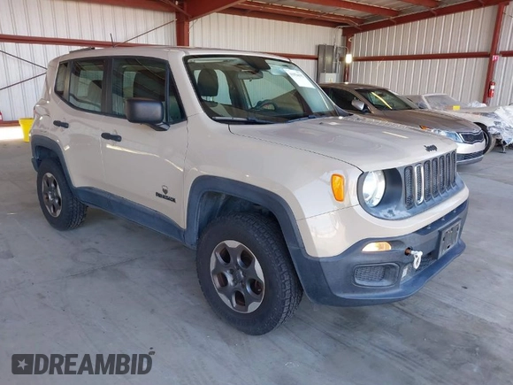 2015 Jeep Renegade Sport with VIN ZACCJBATXFPC19551, listed as a IAAI auction lot 41954192 with 141,192 mi miles and . Bid and sale history available at DreamBid. Image 1.