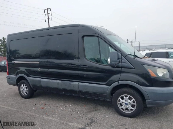 2015 Ford Transit Cargo Van with VIN 1FTYR2CM1FKA73040, listed as a IAAI auction lot 41999140 with 106,267 mi miles. Bid and sale history available at carsss.com. Image 13.