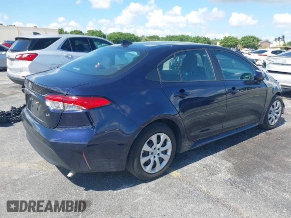 2024 Toyota Corolla LE with VIN 5YFB4MDE4RP103225, listed as a IAAI auction lot 42504775 with 17,025 mi miles and . Bid and sale history available at DreamBid. Image 4.
