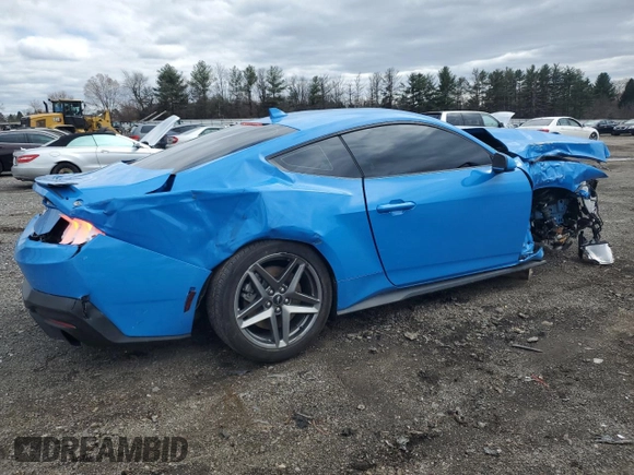 2024 Ford Mustang GT with VIN 1FA6P8CF7R5435012, listed as a Copart auction lot 49123195 with 3,207 mi miles and Salvage title. Bid and sale history available at DreamBid. Image 3.