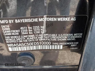 2014 BMW 5 Series 528i z VIN WBA5A5C50ED510000, wystawiony jako IAAI lot #41871538 z przebiegiem 37 169 mil mil oraz . Historia ofert i sprzedaży dostępna na DreamBid. Obrazek 9.