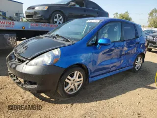 2007 Honda Fit Sport with VIN JHMGD38657S049365, listed as a Copart auction lot 71821854 with 193,150 mi miles and Salvage Title. Bid and sale history available at carsss.com. Image 1.