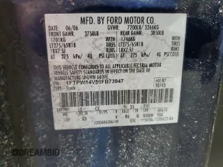 2006 Ford F-150 XLT with VIN 1FTPW14V56FB73947, listed as a Copart auction lot 48334275 with 147,256 mi miles and Salvage Title. Bid and sale history available at carsss.com. Image 12.