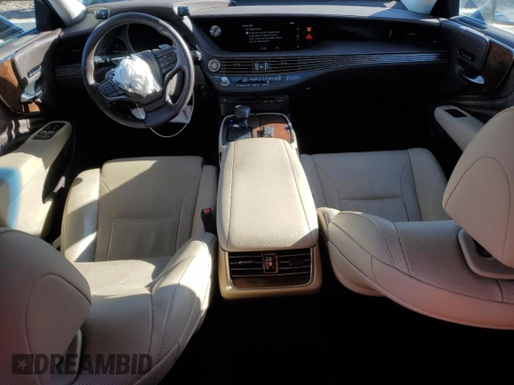 2018 Lexus LS 500 with VIN JTHB51FF7J5003282, listed as a Copart auction lot 46177865 with 52,709 mi miles and Salvage title. Bid and sale history available at DreamBid. Image 8.