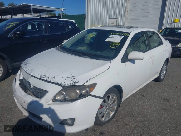 2009 Toyota Corolla with VIN 1NXBU40E59Z070160, listed as a IAAI auction lot 41887778 with 185,133 mi miles. Bid and sale history available at carsss.com. Image 2.