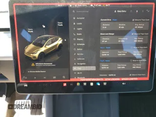 2024 Tesla Model Y Performance with VIN 7SAYGDEF6RA284171, listed as a Copart auction lot 50317205 with 6,870 mi miles and Salvage Title. Bid and sale history available at DreamBid. Image 9.