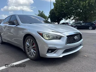2018 Infiniti Q50 Luxe with VIN JN1EV7AP6JM350970, listed as a Copart auction lot 65393755 with 108,287 mi miles and Clean title. Bid and sale history available at DreamBid. Image 1.