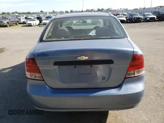 2006 Chevrolet Aveo LT with VIN KL1TG56676B528995, listed as a Copart auction lot 53152405 with 212,956 mi miles and Salvage title. Bid and sale history available at DreamBid. Image 6.