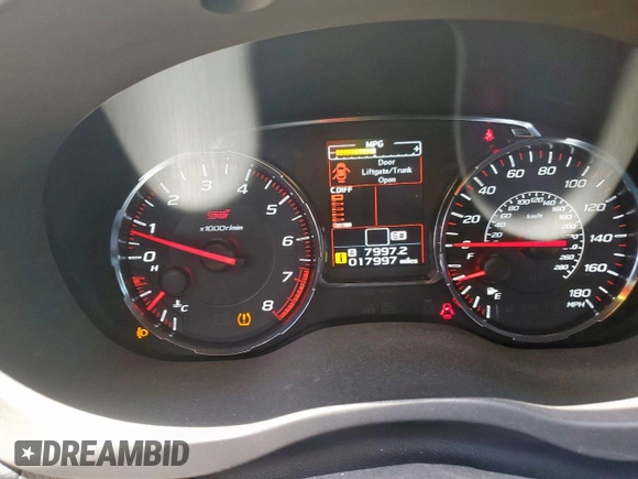 2020 Subaru WRX STI with VIN JF1VA2S69L9812385, listed as a Copart auction lot 64261335 with 17,997 mi miles and Salvage title. Bid and sale history available at DreamBid. Image 9.