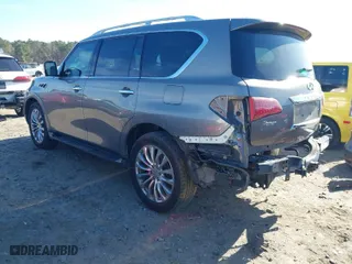 2015 Infiniti QX80 with VIN JN8AZ2NC3F9370537, listed as a IAAI auction lot 41492839 with 137,129 mi miles. Bid and sale history available at carsss.com. Image 3.