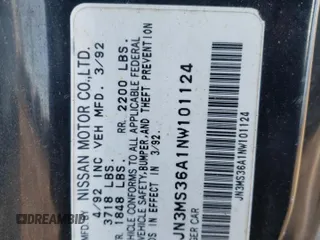 1992 Nissan 240SX z VIN JN3MS36A1NW101124, wystawiony jako Copart lot #82706384 z przebiegiem 139 252 mil mil oraz Tytuł czysty. Historia ofert i sprzedaży dostępna na DreamBid. Obrazek 12.