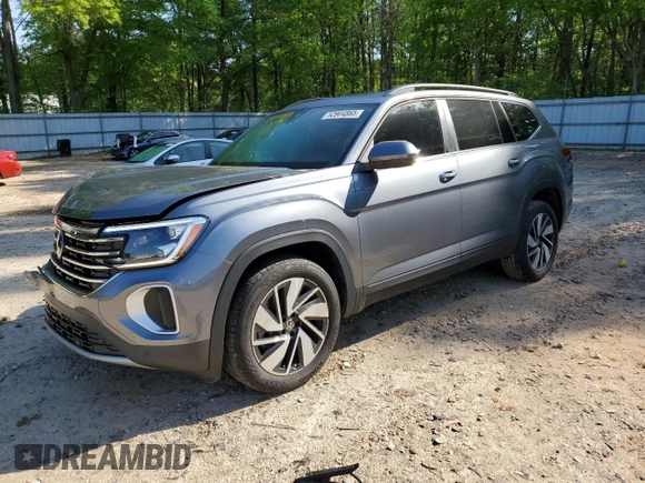 2024 Volkswagen Atlas SE with VIN 1V2JR2CA1RC598507, listed as a Copart auction lot 52904865 with 9,075 mi miles and Salvage title. Bid and sale history available at DreamBid. Image 1.