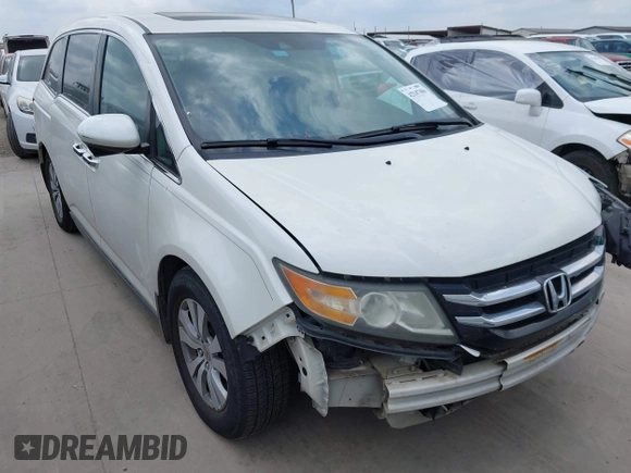 2015 Honda Odyssey EX-L z VIN 5FNRL5H60FB102770, wystawiony jako IAAI lot #42147486 z przebiegiem 160 958 mil mil oraz . Historia ofert i sprzedaży dostępna na DreamBid. Obrazek 1.