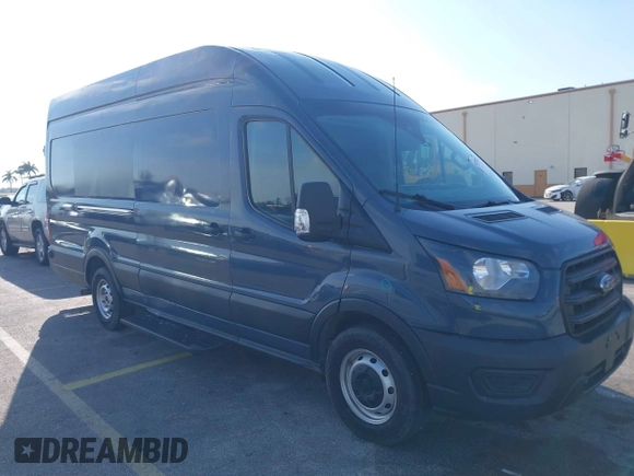 2020 Ford Transit Cargo with VIN 1FTBR3X85LKB04164, listed as a IAAI auction lot 41757122 with 101,038 mi miles. Bid and sale history available at carsss.com. Image 1.