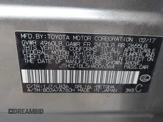 2017 Lexus GS 350 z VIN JTHCZ1BL5HA006364, wystawiony jako IAAI lot #42225748 z przebiegiem 118 542 mil mil oraz . Historia ofert i sprzedaży dostępna na DreamBid. Obrazek 9.