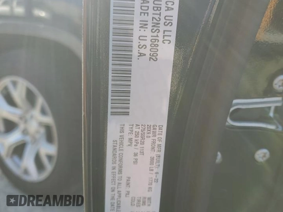 2022 Jeep Wagoneer Series II with VIN 1C4SJUBT2NS168092, listed as a Copart auction lot 47606775 with 61,695 mi miles and Salvage title. Bid and sale history available at DreamBid. Image 14.