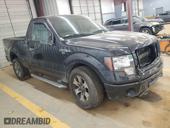 2014 Ford F-150 XL with VIN 1FTMF1EF2EKF89275, listed as a Copart auction lot 55439885 with 122,900 mi miles and Salvage title. Bid and sale history available at DreamBid. Image 4.