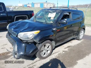 2014 Kia Soul with VIN KNDJN2A22E7004566, listed as a IAAI auction lot 41837857 with 127,809 mi miles. Bid and sale history available at carsss.com. Image 2.