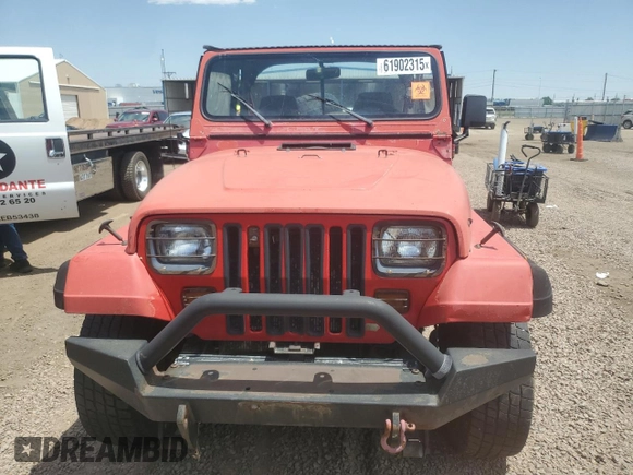 1991 Jeep Wrangler with VIN 2J4FY29SXMJ145229, listed as a Copart auction lot 61902315 with 188,786 mi miles and Clean title. Bid and sale history available at DreamBid. Image 5.