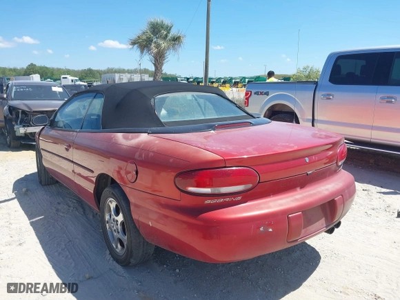 2000 Chrysler Sebring JXi with VIN 3C3EL55H4YT297057, listed as a IAAI auction lot 41848859 with 1 mi miles. Bid and sale history available at carsss.com. Image 3.