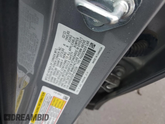 2023 Honda Civic Sport z VIN 2HGFE2F52PH525336, wystawiony jako Copart lot #58277175 z przebiegiem 30 416 mil mil oraz Szkoda całkowita • Salvage title. Historia ofert i sprzedaży dostępna na DreamBid. Obrazek 12.