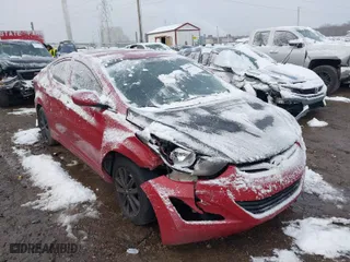 2016 Hyundai Elantra SE with VIN KMHDH4AE1GU491365, listed as a IAAI auction lot 40909071 with 86,000 mi miles. Bid and sale history available at carsss.com. Image 1.