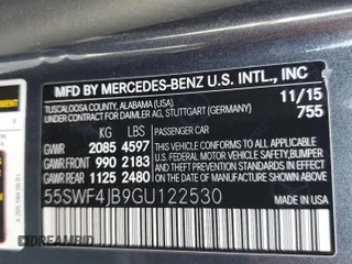 2016 Mercedes-Benz C 300 с VIN 55SWF4JB9GU122530, выставлен на аукционе Copart как лот 62144735 с пробегом 118 503 миль миль и Списание • Salvage title. История ставок и продаж доступна на DreamBid. Изображение 12.