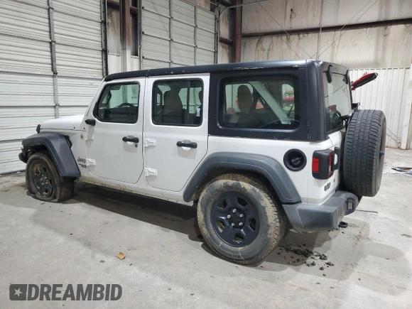 2018 Jeep Wrangler Unlimited Sport S z VIN 1C4HJXDGXJW181719, wystawiony jako Copart lot #56725795 z przebiegiem 87 523 mil mil oraz Szkoda całkowita • Salvage title. Historia ofert i sprzedaży dostępna na DreamBid. Obrazek 2.
