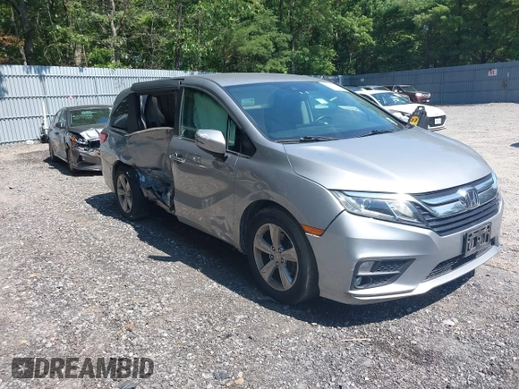 2019 Honda Odyssey EX with VIN 5FNRL6H54KB034206, listed as a IAAI auction lot 40200887 with 63,624 mi miles. Bid and sale history available at carsss.com. Image 1.