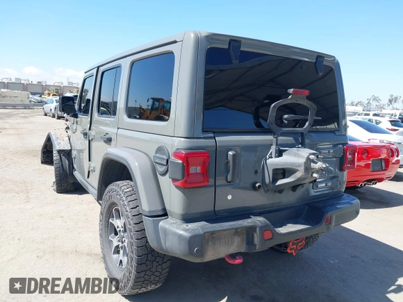 2019 Jeep Wrangler Unlimited Rubicon with VIN 1C4HJXFN6KW547401, listed as a IAAI auction lot 42250698 with 103,910 mi miles and . Bid and sale history available at DreamBid. Image 3.