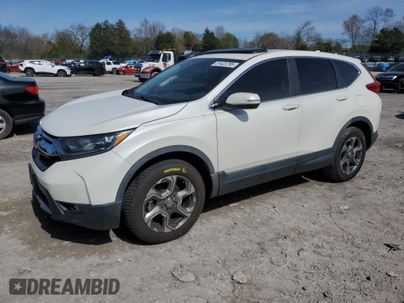 2018 Honda CR-V EX-L with VIN 5J6RW2H85JL006348, listed as a Copart auction lot 51423795 with 76,694 mi miles and Salvage Title. Bid and sale history available at carsss.com. Image 1.