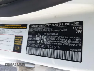 2016 Mercedes-Benz C 450 AMG with VIN 55SWF6EB4GU124515, listed as a IAAI auction lot 41830424 with 92,704 mi miles and . Bid and sale history available at DreamBid. Image 9.