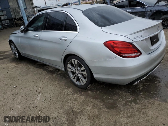 2016 Mercedes-Benz C 300 with VIN 55SWF4JB2GU157782, listed as a Copart auction lot 53893975 with 105,385 mi miles and Salvage Title. Bid and sale history available at carsss.com. Image 2.