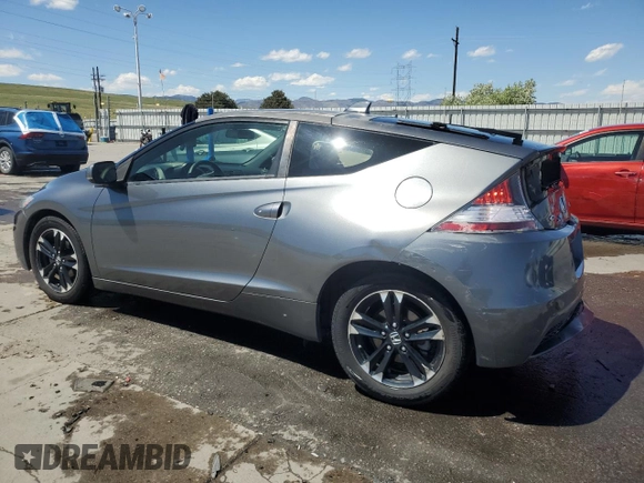 2015 Honda CR-Z EX with VIN JHMZF1D64FS001254, listed as a Copart auction lot 53082825 with 57,910 mi miles and Salvage title. Bid and sale history available at DreamBid. Image 2.