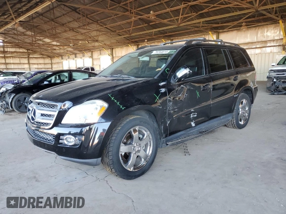 2007 Mercedes-Benz GL 450 with VIN 4JGBF71E27A129111, listed as a Copart auction lot 79764614 with 188,093 mi miles and Salvage Title. Bid and sale history available at DreamBid. Image 1.