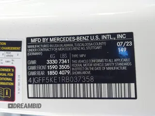 2024 Mercedes-Benz GLS 450 with VIN 4JGFF5KE1RB037358, listed as a IAAI auction lot 41334345 with 16,064 mi miles and . Bid and sale history available at DreamBid. Image 9.