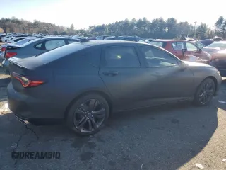 2022 Acura TLX w/A-Spec Package with VIN 19UUB5F57NA003556, listed as a Copart auction lot 82908574 with 2,266 mi miles and Non repairable. Bid and sale history available at DreamBid. Image 3.