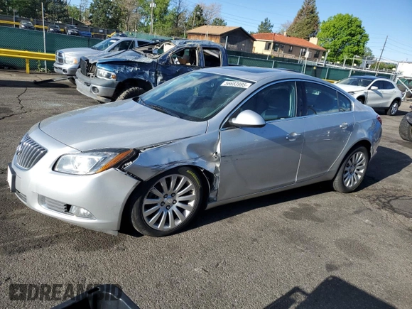 2011 Buick Regal CXL Turbo TO3 with VIN W04GX5GV0B1059288, listed as a Copart auction lot 56683995 with 131,643 mi miles and Salvage title. Bid and sale history available at DreamBid. Image 1.