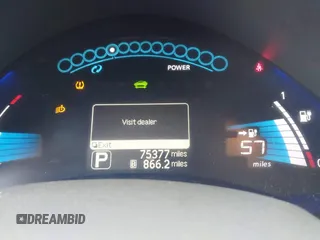 2012 Nissan LEAF SL with VIN JN1AZ0CP2CT025331, listed as a IAAI auction lot 41819282 with 75,377 mi miles. Bid and sale history available at carsss.com. Image 7.