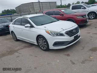 2016 Hyundai Sonata 2.4L Sport with VIN 5NPE34AF0GH342889, listed as a IAAI auction lot 41960631 with 198,541 mi miles. Bid and sale history available at carsss.com. Image 1.