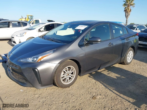 2020 Toyota Prius L Eco with VIN JTDKARFUXL3117737, listed as a IAAI auction lot 41988550 with 64,865 mi miles. Bid and sale history available at carsss.com. Image 18.