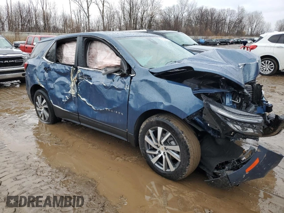 2024 Chevrolet Equinox LT with VIN 3GNAXKEG8RL215750, listed as a Copart auction lot 47218605 with Not Provided miles and Non Repairable. Bid and sale history available at DreamBid. Image 4.