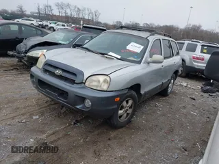 2005 Hyundai Santa Fe GLS with VIN KM8SC13D05U955011, listed as a IAAI auction lot 41496442 with 1 mi miles. Bid and sale history available at carsss.com. Image 2.